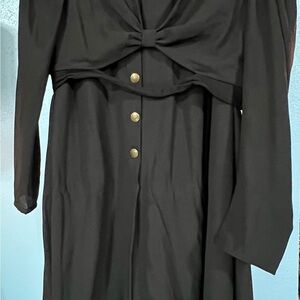 Pinup Couture Black Dress with Gold Buttons